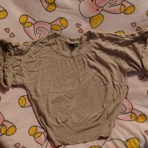 Brown short sleeve sweater